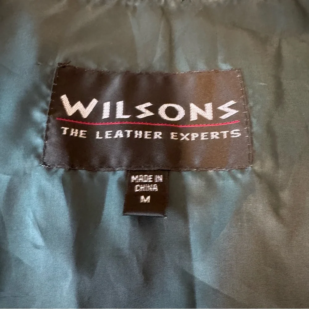 Vintage 80s Wilsons Green Suede Vest Leather Western Rockabilly Tailored medium - Picture 5 of 6